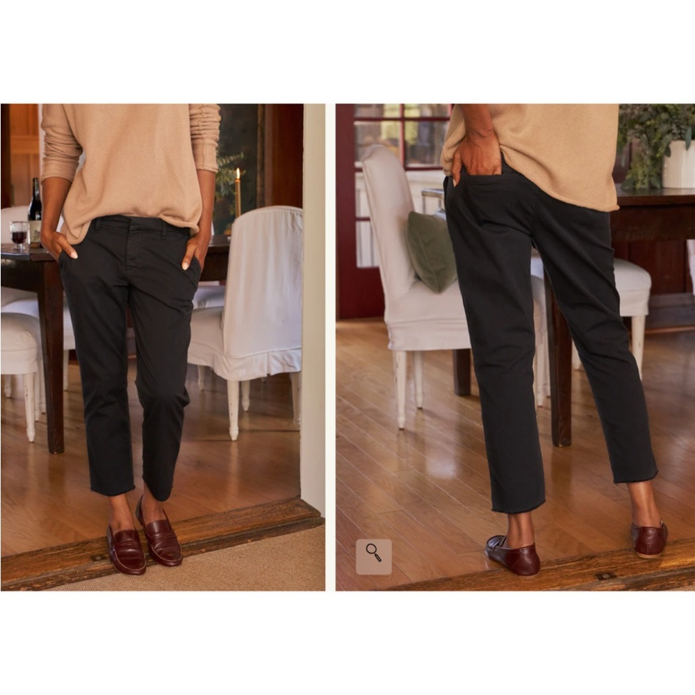Frank & Eileen WICKLOW The Italian Chino Pants BLACK EUC